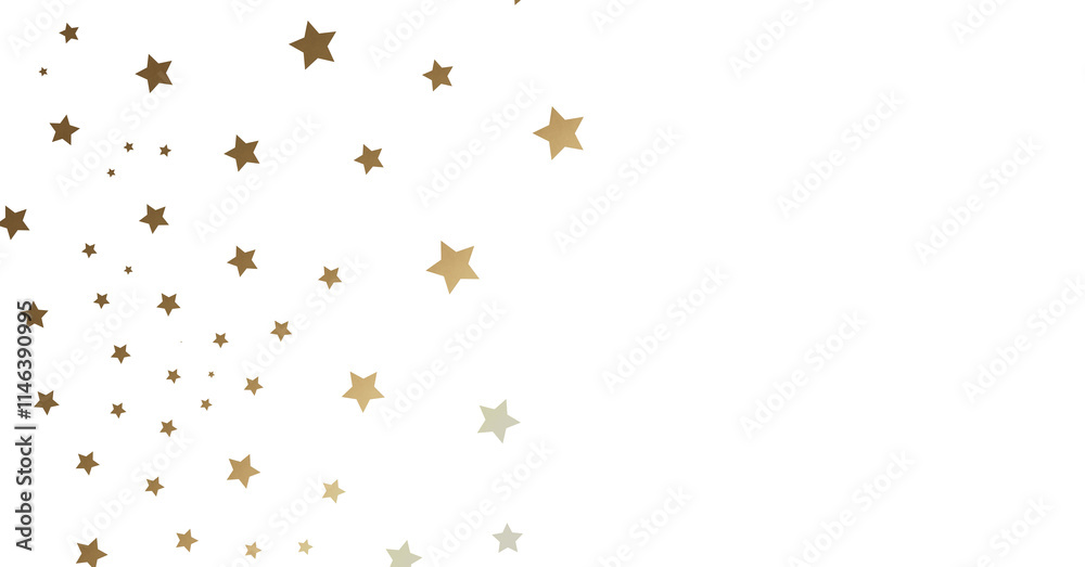 Obraz premium Gold Stars on White Background