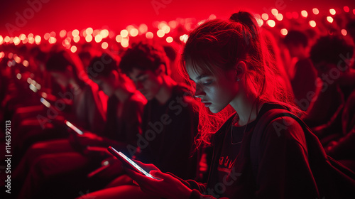 Screen Addiction	- Teenagers Addicted to Cell Phones for Digital Lifestyle Concepts

