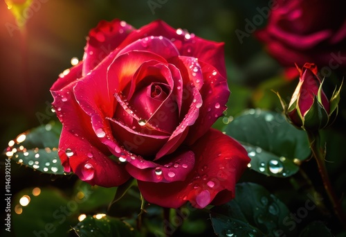 stunning close water droplets gracefully resting vibrant flower petals showcasing beauty vivid detail, nature, flora, plant, macro, blossom, garden, leaf