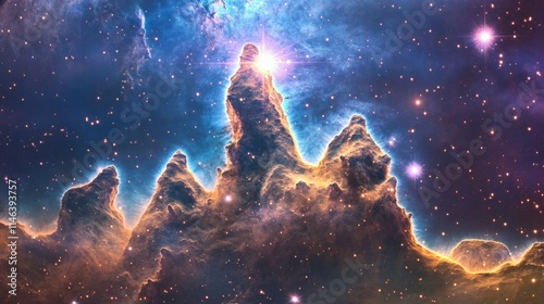 Effervescent astral flares surging skyward in a meteoric display of splendor. Shimmering sparks igniting in a symphony of stellar conflagration, captivating within the limitless reaches of the