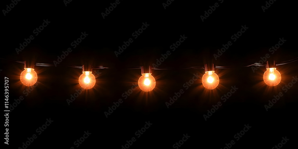 Glowing String Lights Illuminate the Night Beautifully