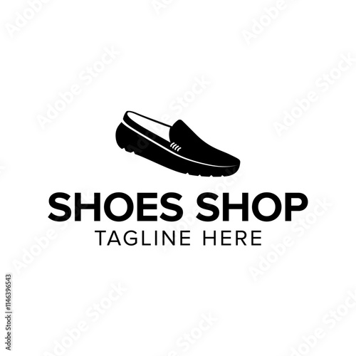 Simple shoes shop logo vector. Modern shoes shop icon.