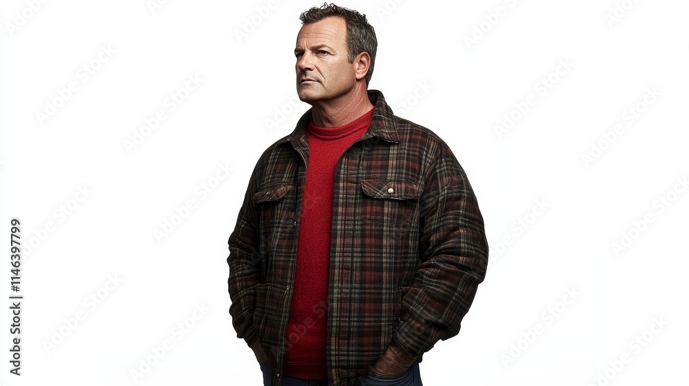 Mature Middle-Aged Man, Isolated on a White Background, Portrait of Wisdom and Experience, Aging Gracefully, Senior Health and Well-Being Concept Mature Middle-Aged Man, Isolated on a White Background, Portrait of Wisdom and Experience, Aging Gracefully, Senior Health and Well-Being Concept