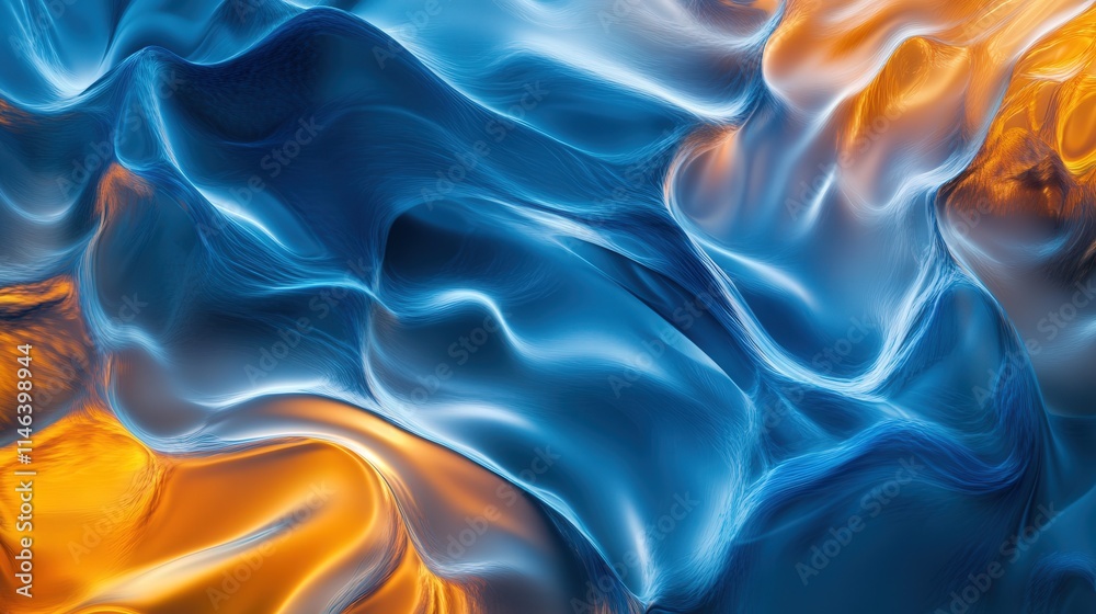 Fototapeta premium a photo that showcases dynamic gradient textures, transitioning smoothly from electric blues to bright oranges.