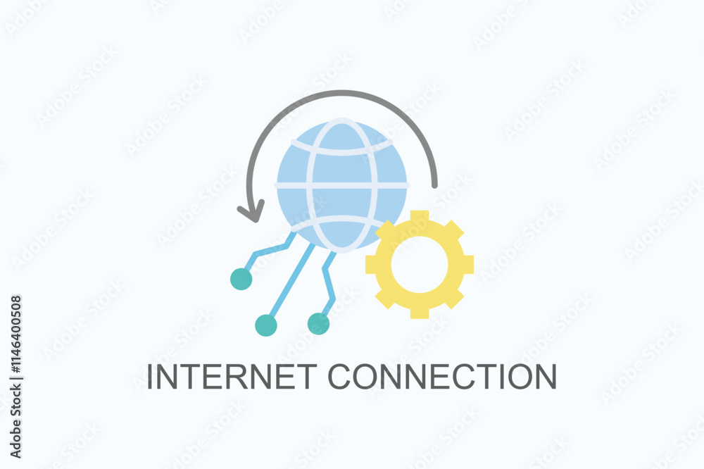 Internet Connection Vector, Icon Or Logo Sign Symbol Illustration Internet Connection Vector, Icon Or Logo Sign Symbol Illustration