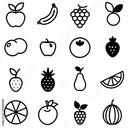 set of fruits