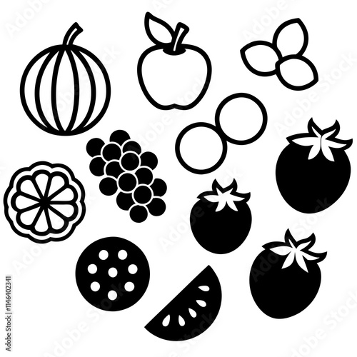 set of fruits