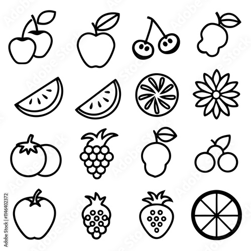 set of fruits