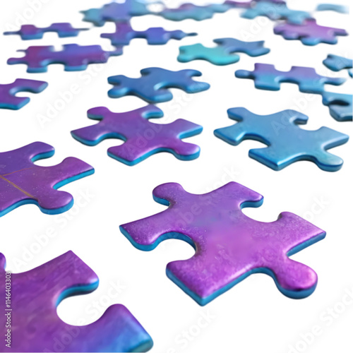 A blue puzzle with the letters puzzle on it