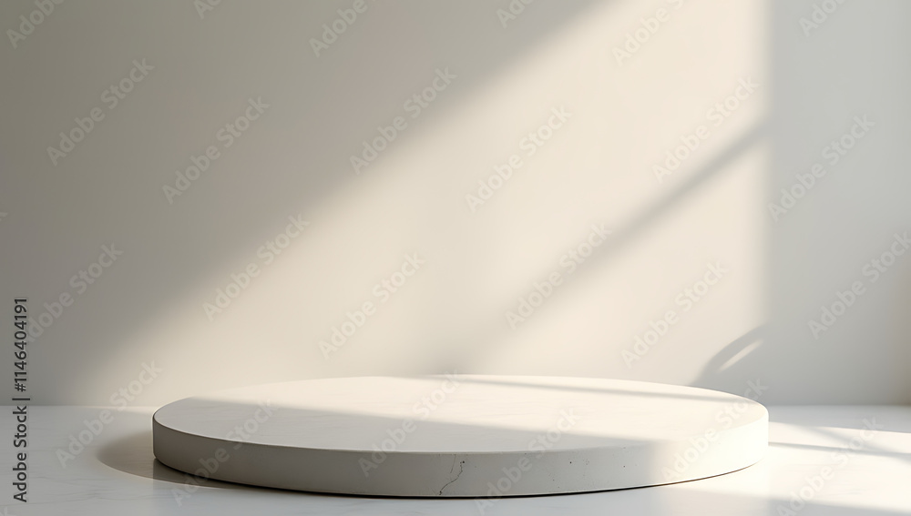 Beautiful sandstone top product display platform with a selective focus on its white and visually appealing design features prominently._00003_ Beautiful sandstone top product display platform with a selective focus on its white and visually appealing design features prominently._00003_