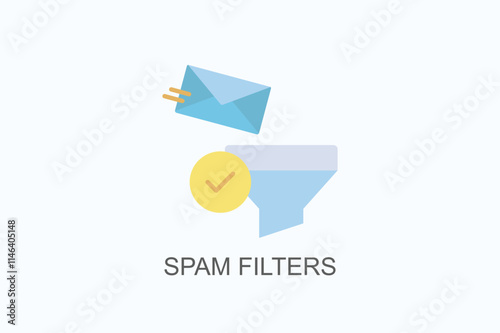 Spam Filters Vector, Icon Or Logo Sign Symbol Illustration 
