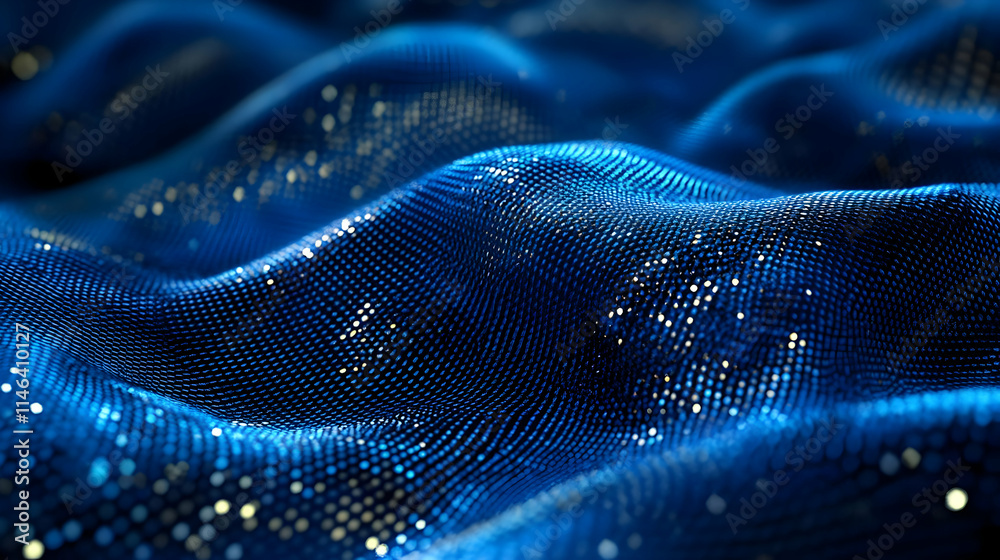 Abstract 3D Blue Wave Background Abstract 3D Blue Wave Background