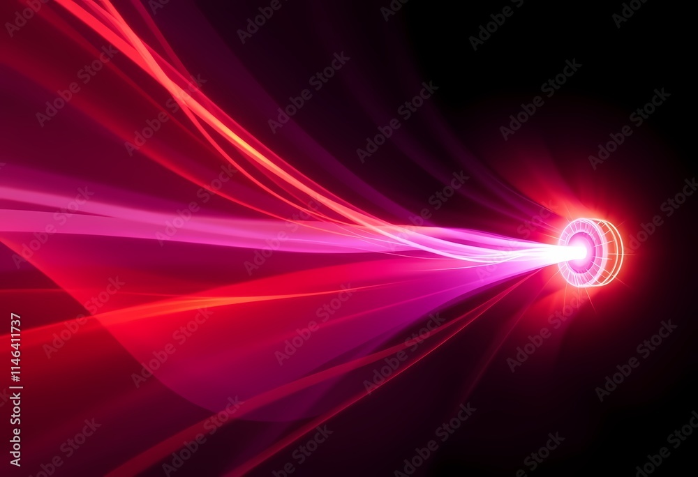 Glowing energy beam, abstract background Glowing energy beam, abstract background