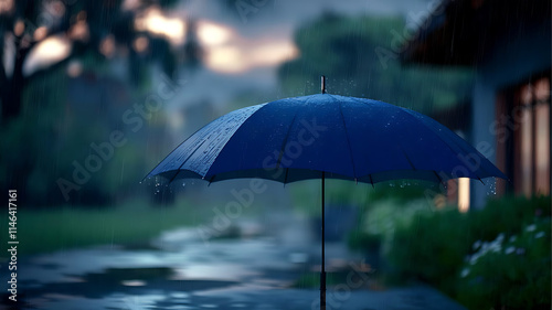 Wallpaper Mural Rain On Umbrella  Torontodigital.ca