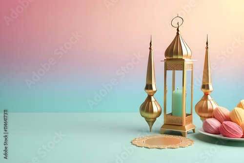 Gradient background for islamic ramadahan celebration photo