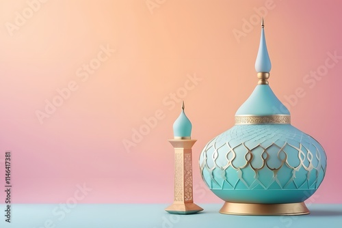 Gradient background for islamic ramadahan celebration photo