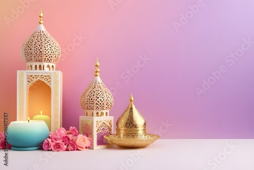 Gradient background for islamic ramadahan celebration photo