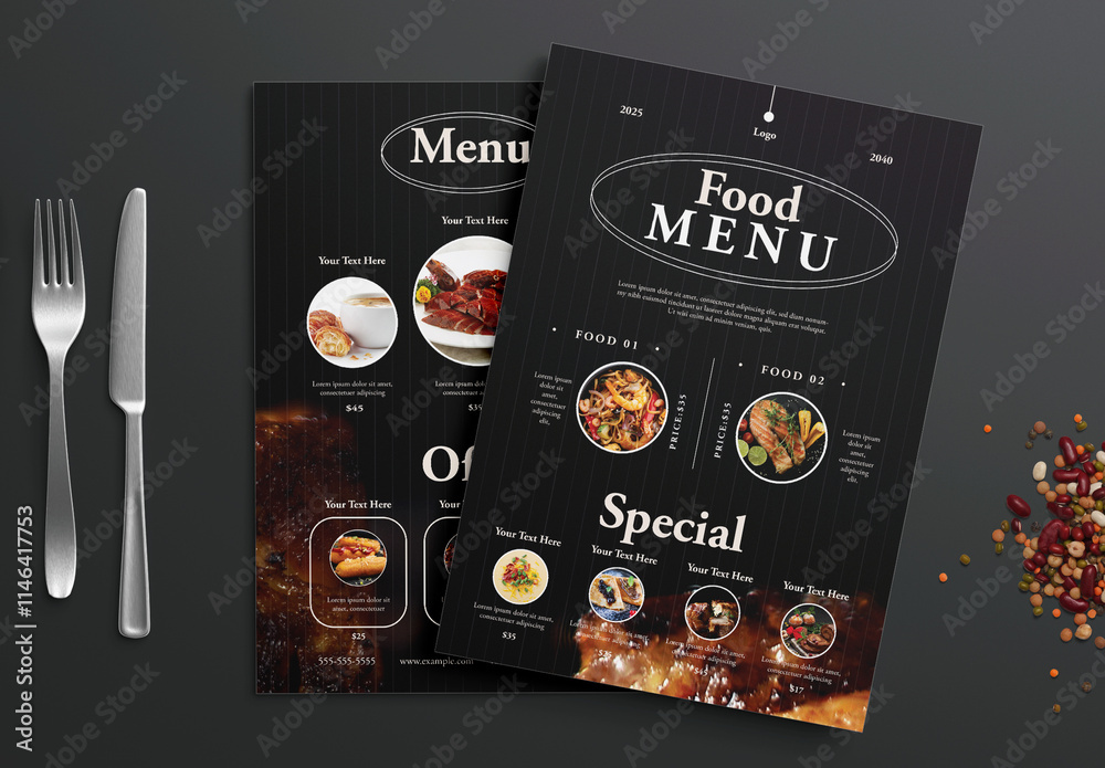 Food Menu Design Stock Template | Adobe Stock