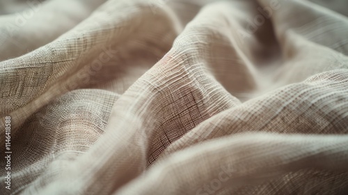 Close-up of Soft Beige Fabric