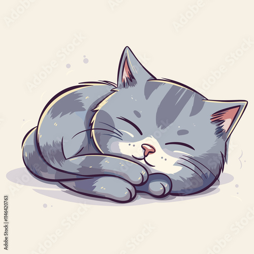 Elegant Silhouette Of A kitty Vector Illustration