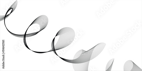 Abstract curve line art background. Background with curved lines and waves. Abstract flowing wave lines. Vector line blend element.