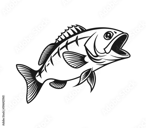 Bluegill Fish Vector Art and Illustration