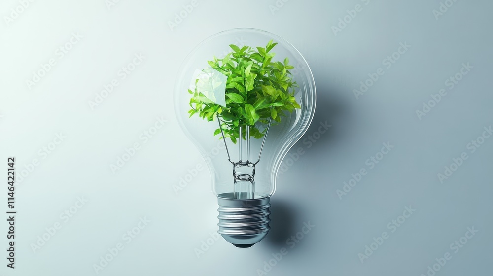 The Lightbulb with Green Plant The Lightbulb with Green Plant
