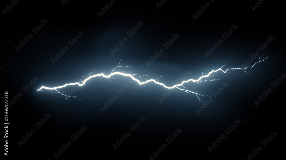 Lightning on Black Background with Glowing Effect: Thunder Sparks, Magic Light Energy, Abstract Lighting, Natural Phenomena, Storm Concept Lightning on Black Background with Glowing Effect: Thunder Sparks, Magic Light Energy, Abstract Lighting, Natural Phenomena, Storm Concept