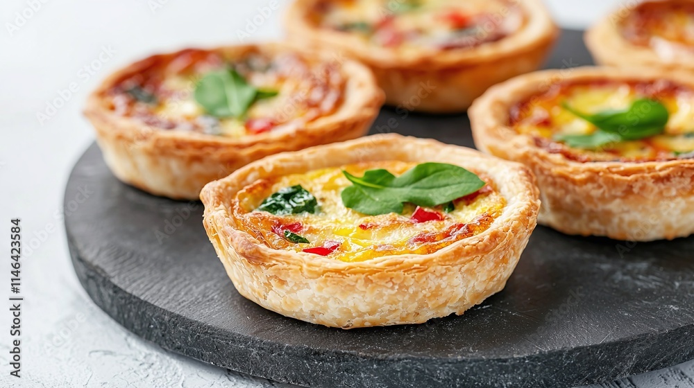 Delicious Mini Quiches with Spinach and Red Pepper Delicious Mini Quiches with Spinach and Red Pepper