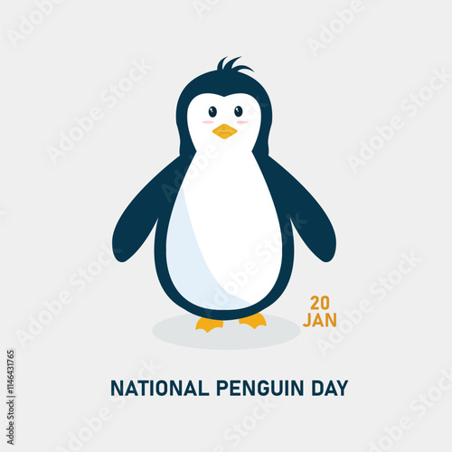 vector graphic of National Penguin Day good for national National Penguin Day celebration. flat design. flyer design.flat illustration.
