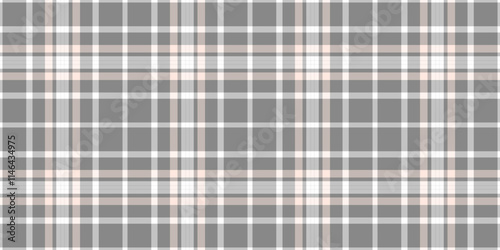 Skill check fabric vector, formal textile tartan pattern. Masculine seamless plaid background texture in silver and grey colors.