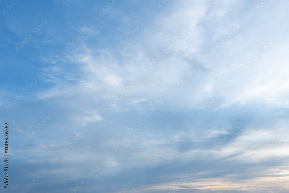 Serene Blue Sky Cloudscape Nature Background Texture Serene Blue Sky Cloudscape Nature Background Texture