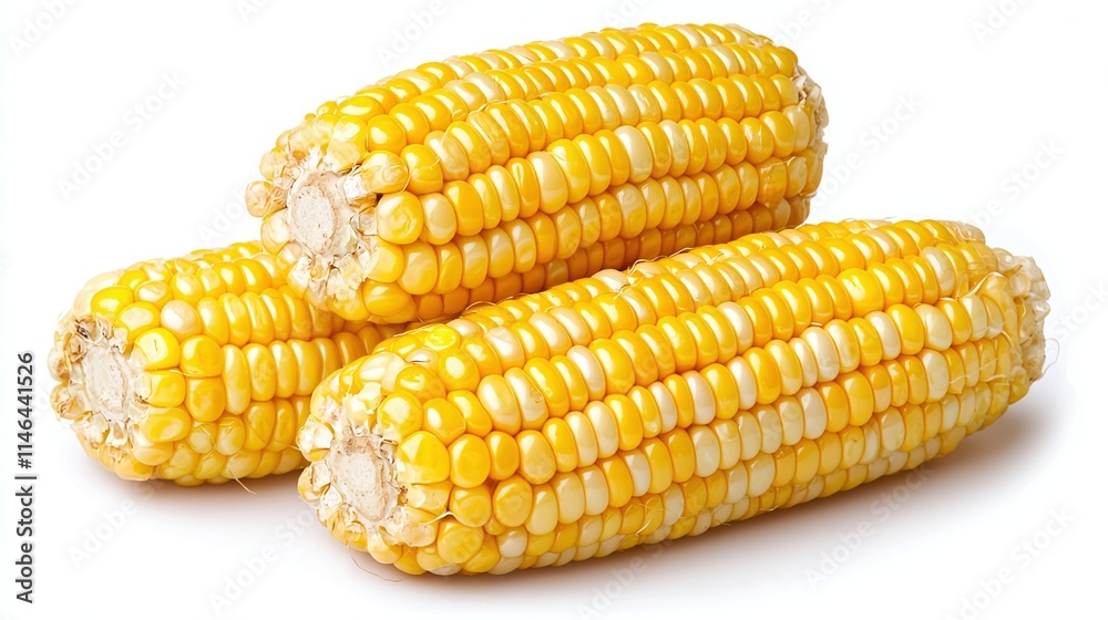Golden Corn Cob Trio Freshly Harvested Delight Golden Corn Cob Trio Freshly Harvested Delight
