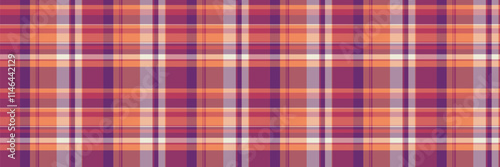 60s check texture pattern, relief seamless fabric background. Composition textile plaid vector tartan in red and orange colors.