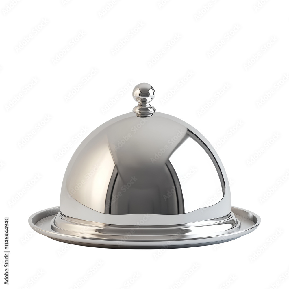 Silver Cloche with Polished Stainless Steel Silver Cloche with Polished Stainless Steel