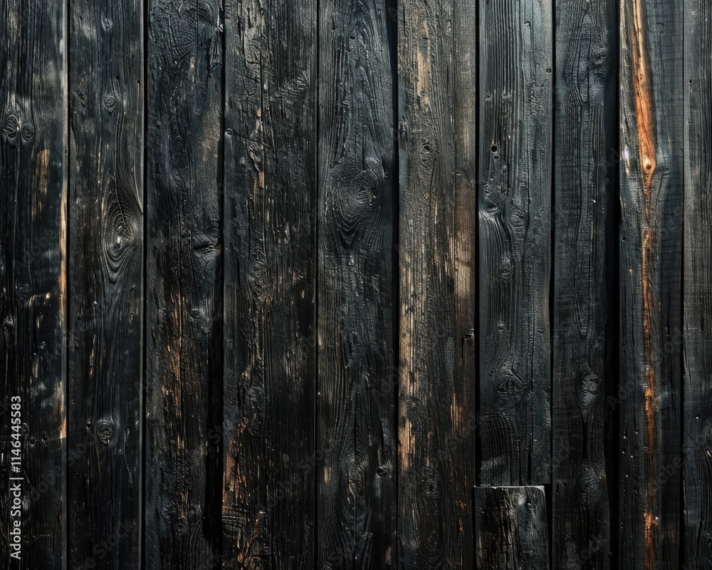 Naklejka premium Dark Timber Textures: Abstract Grunge Wall Background with Industrial Light