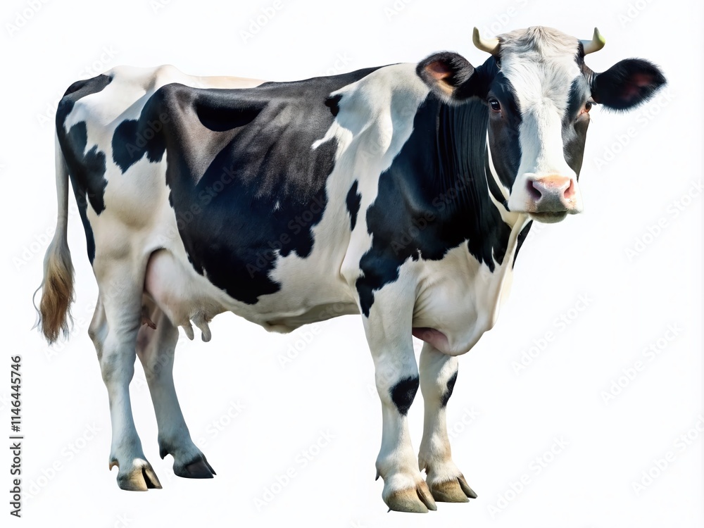 Black and White Dairy Cow Aerial Photo, Isolated Cow, High-Angle Cow Image, Farm Animal Photography Black and White Dairy Cow Aerial Photo, Isolated Cow, High-Angle Cow Image, Farm Animal Photography