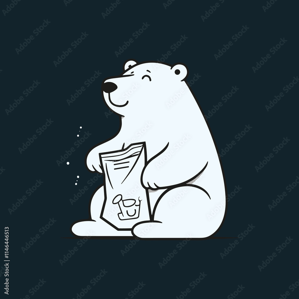 Elegant Silhouette Of A Bear Vector Illustration Elegant Silhouette Of A Bear Vector Illustration