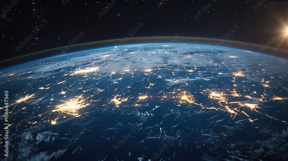 Obraz premium Earth and sun backgrounds