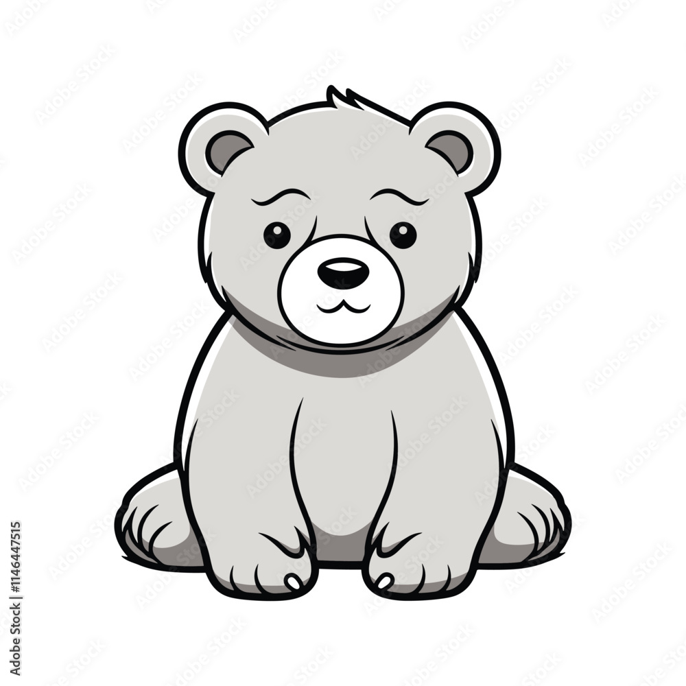 Elegant Silhouette Of A Bear Vector Illustration Elegant Silhouette Of A Bear Vector Illustration