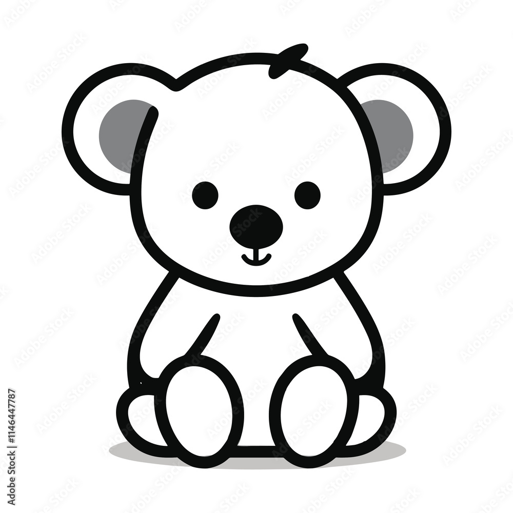 Fototapeta premium Elegant Silhouette Of A Bear Vector Illustration