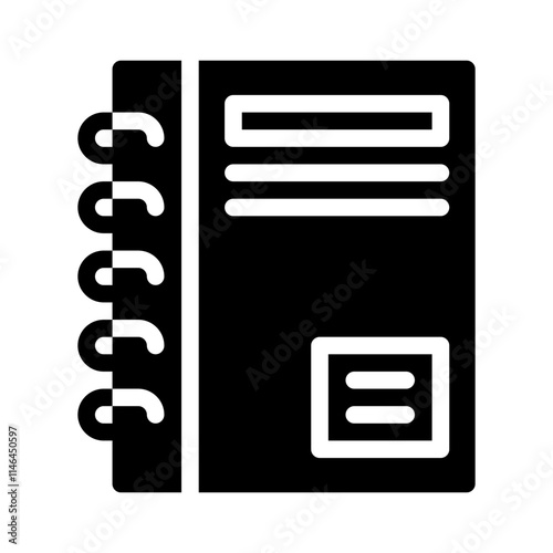 Notebook glyph icon