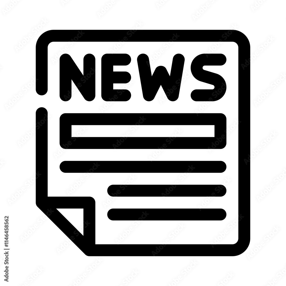 news bulletin line icon news bulletin line icon