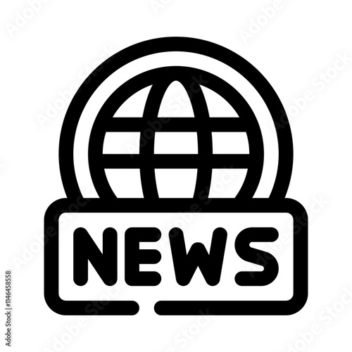 Icon  breaking news line icon