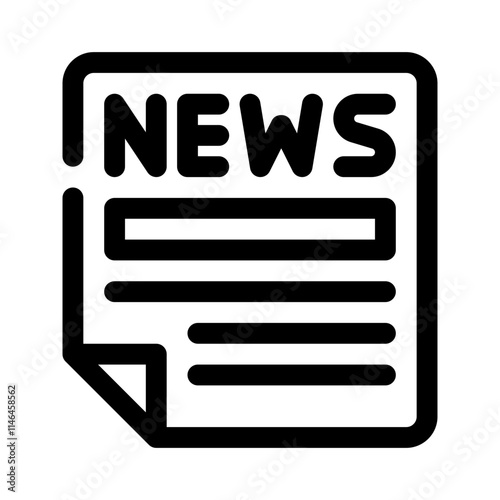 news bulletin line icon
