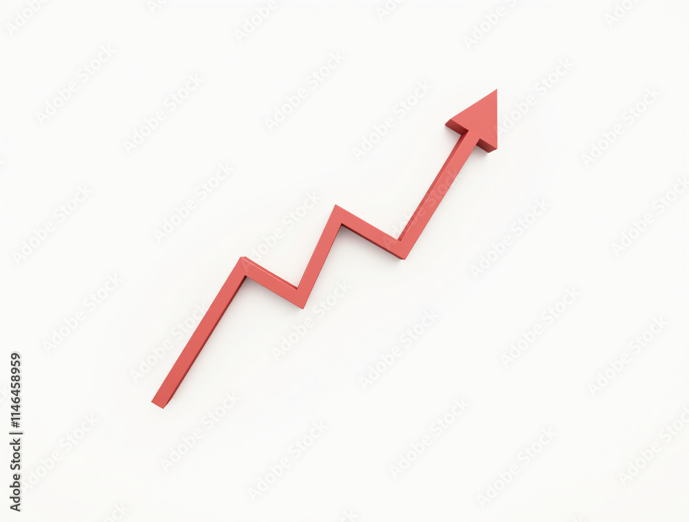 red upward arrow, isolated red upward arrow, isolated