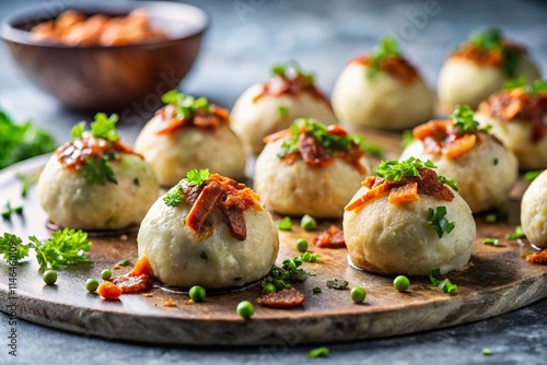 Buckwheat Dumplings Recipe: Smoked Bacon & Störzelen - Stunning Food Photography photo
