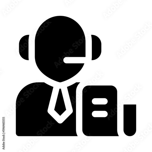 journalist glyph icon