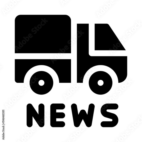 news van glyph icon