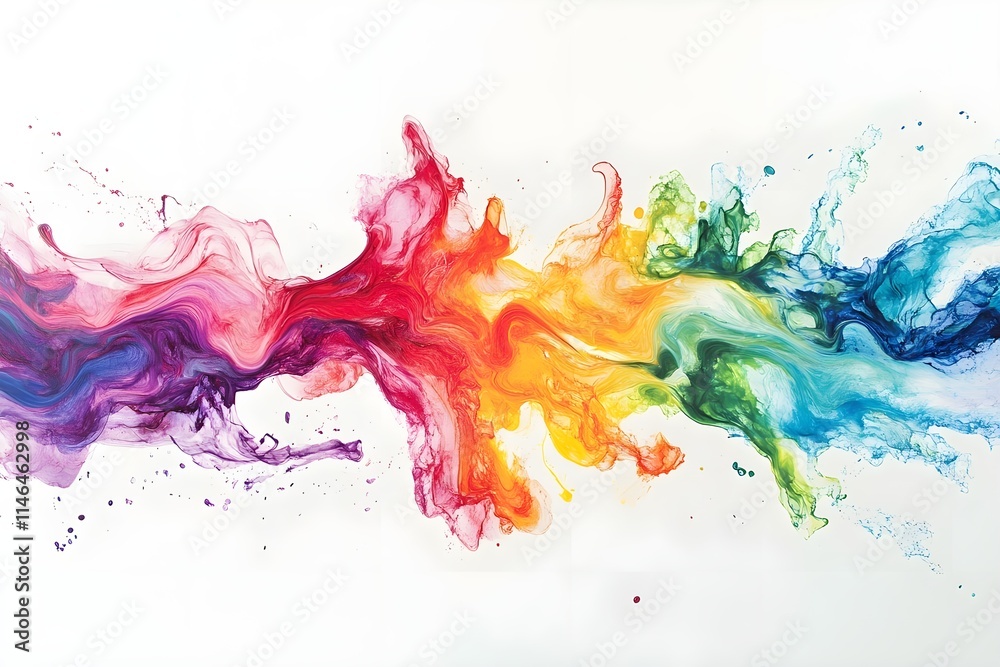 Abstract colorful paint splashes Abstract colorful paint splashes